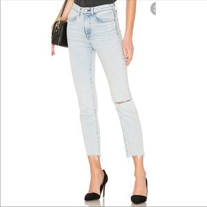 Rag & Bone Dean Holes Cigarette Cropped Ankle Jean